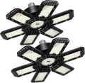 2 Pack Garage Light 200W 20000LM 6500K LED - Super Bright Workshop