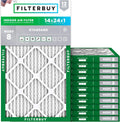 14x24x1 MERV 8 Air Filter 12-Pack - Electrostatic Pleated Protection