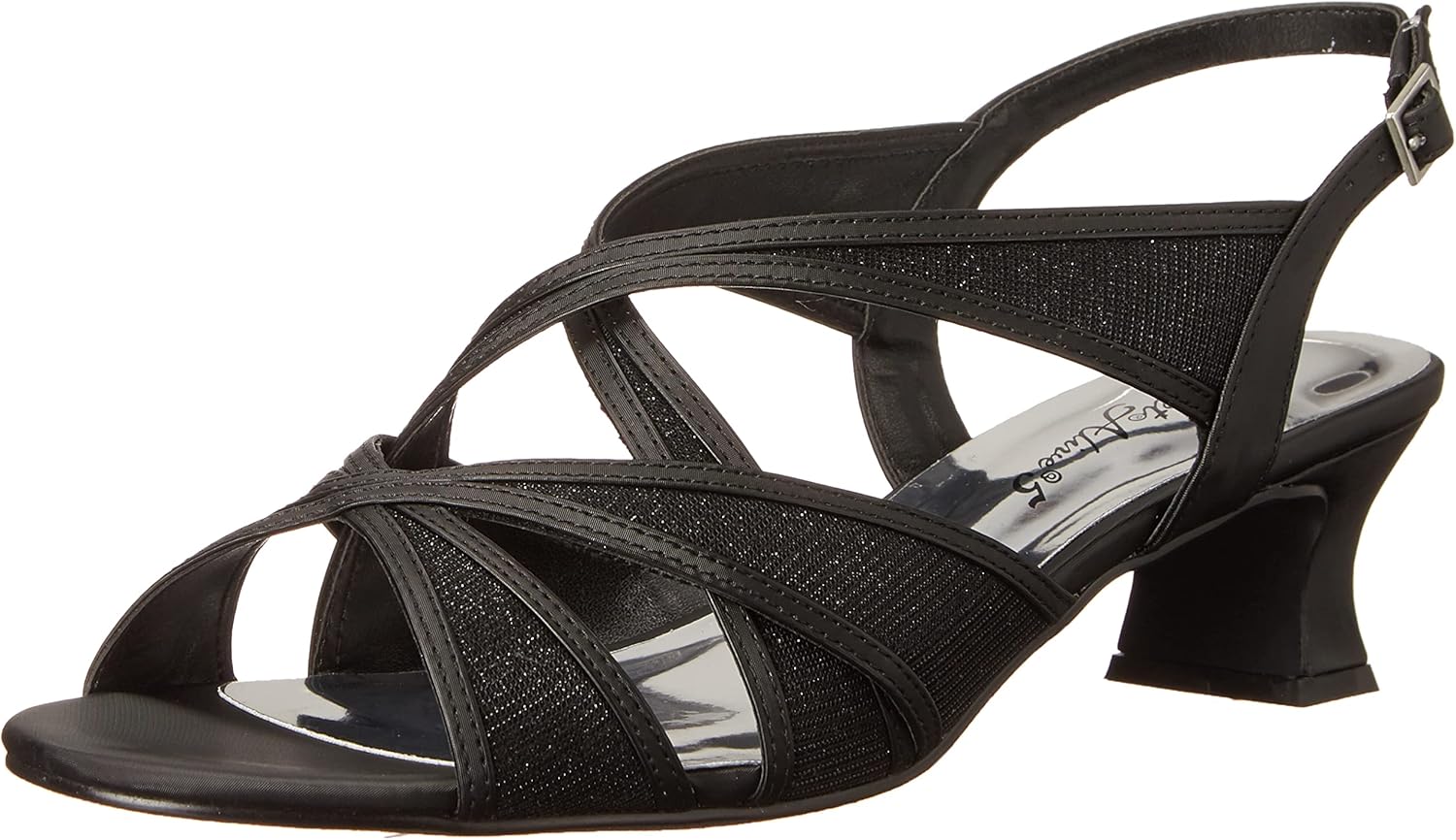 Easy Street Womens Tristen Mesh Inset Dress Sandals for Comfort
