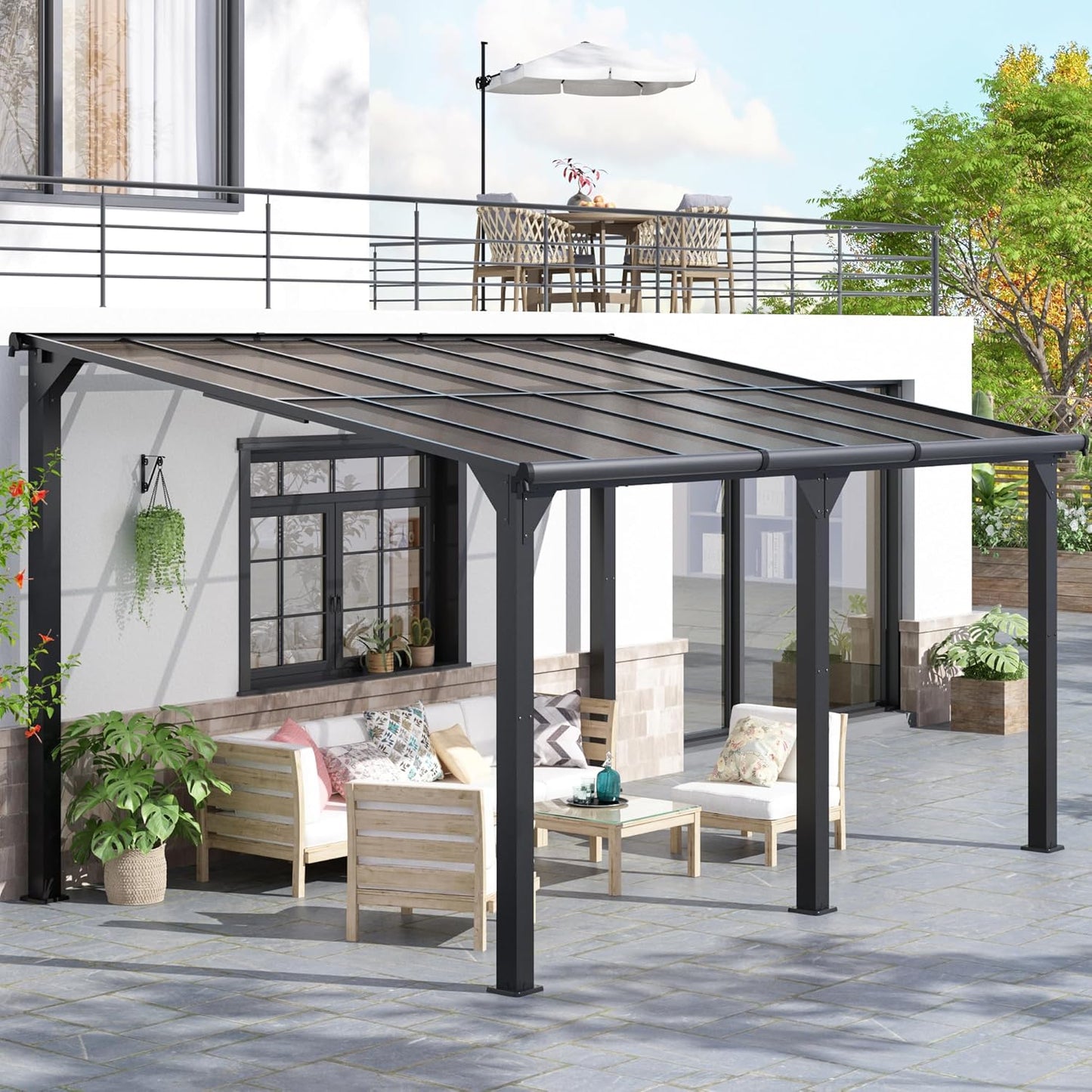 10x14 FT Gazebo with Hard Top for Patio and Backyard Use