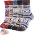 Fuzzy Cozy Socks for Women 5 Pair - Warm Plush Winter Bed Socks