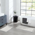 Jean Pierre Ricardo Bath Mats Set of 2 Woven Fringe Rugs