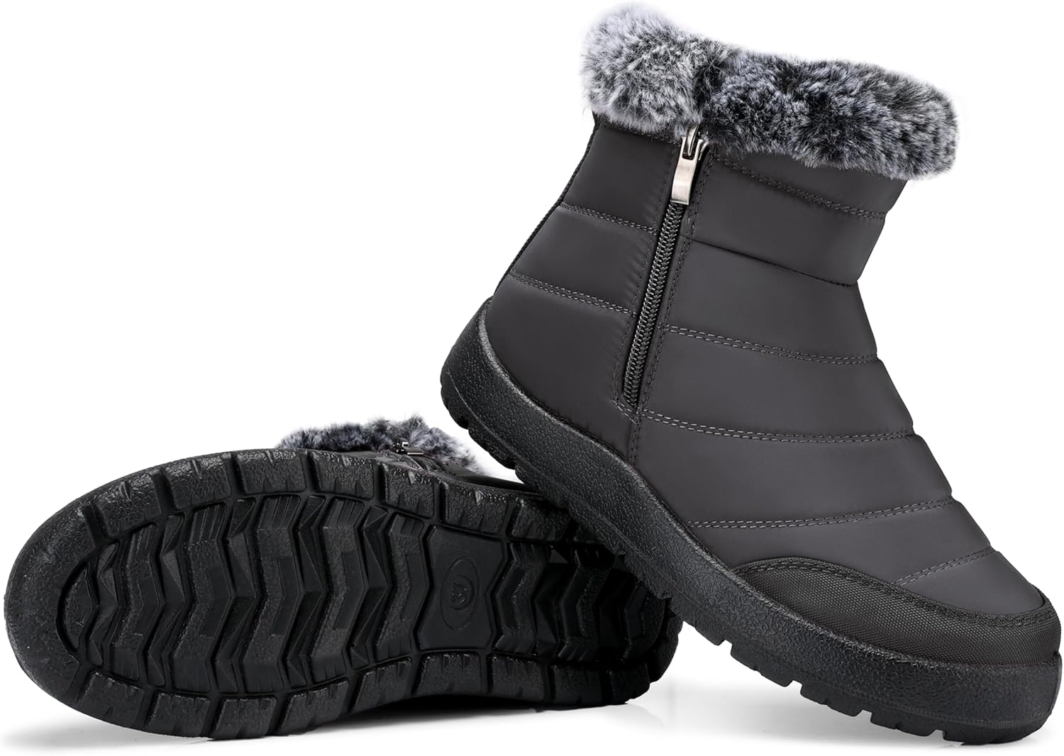 SHIBEVER Women Winter Snow Boots: Waterproof Ankle Booties