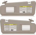Beige Left & Right Sun Visors with Light for 2008-2013 Toyota