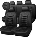 CAR PASS 3D Foam PU Leather Car Seat Covers Full Set - Waterproof