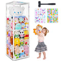 Large Stuffed Animals Storage Zoo 16 x 16 x 58 in - White Plush Holder