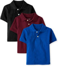 Children's Short Sleeve Polo Shirt 3-Pack - Durable Everyday Wear