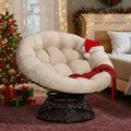 40 in Ergonomic Wicker Papasan Chair - 360 Degree Swivel Comfort