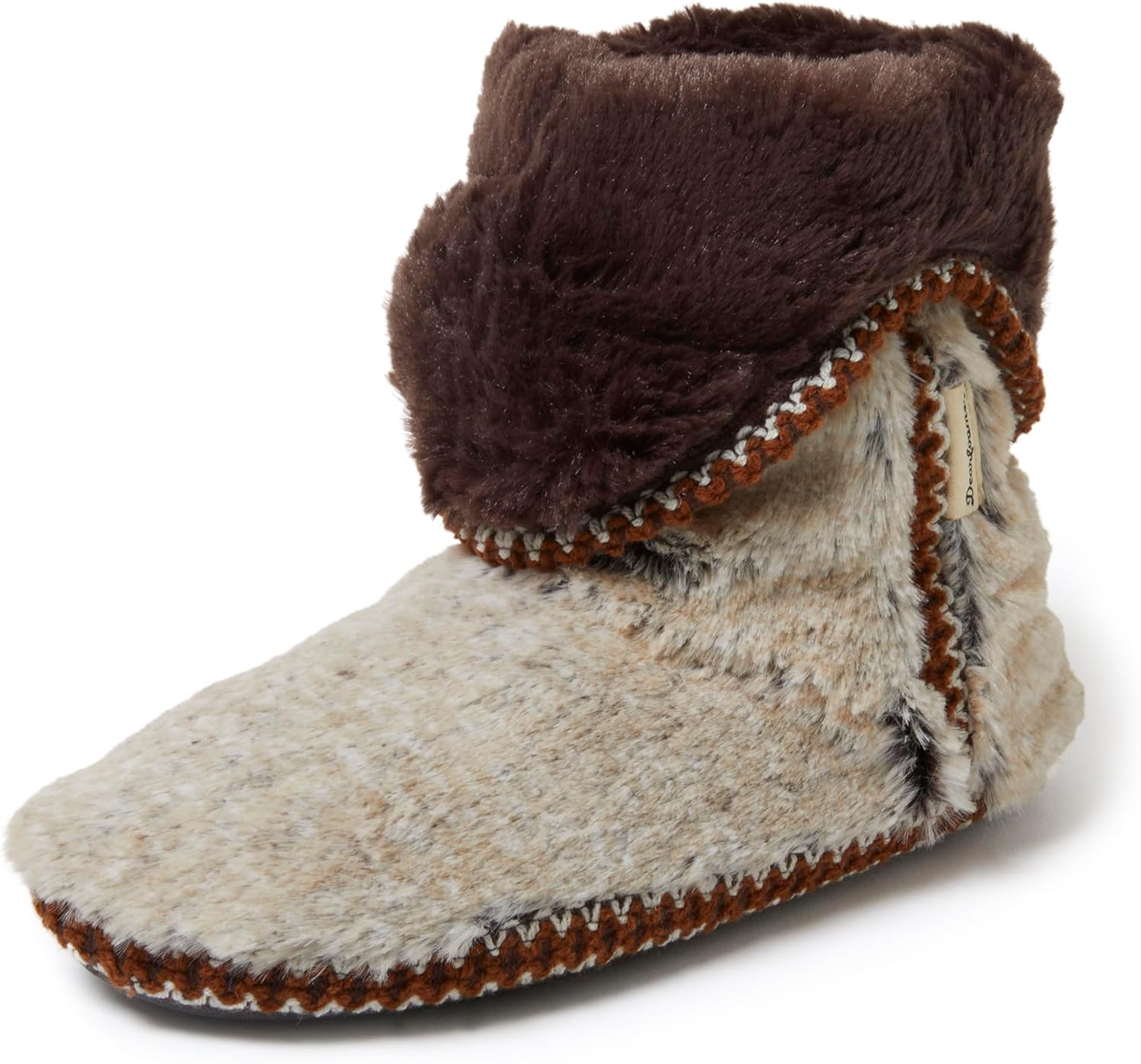 Fuzzy Memory Foam Beth Bedroom Bootie Slipper Sock with Grippers