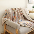 Flannel Sherpa Throw 80in x 60in - Soft Plush Owl Design