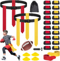 Flag Football Set 20-Player Nylon Belts with Size 3 Football