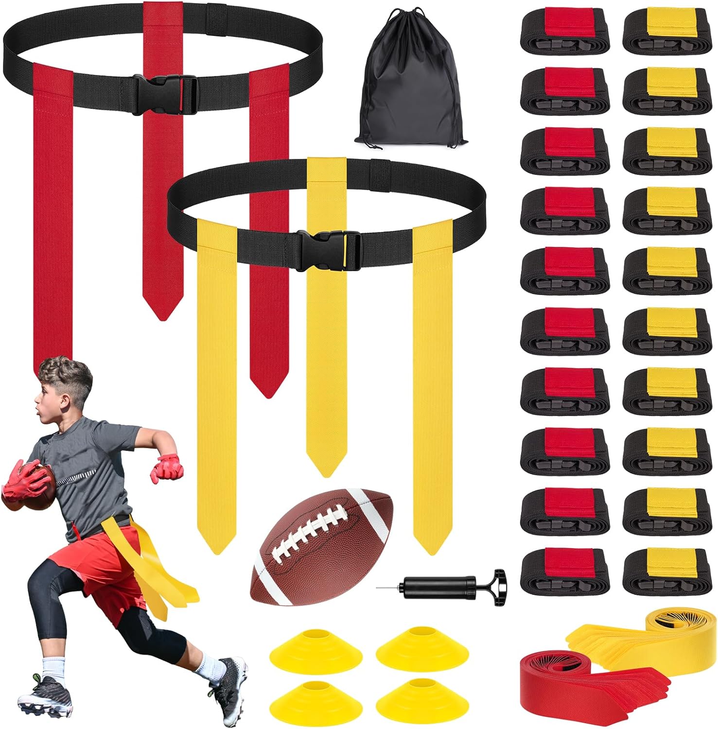 Flag Football Set for Youth and Adults - Complete Training Kit