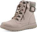 Womens Hearty Cushioned Hiker Ankle Boots - Cozy Knit Collar