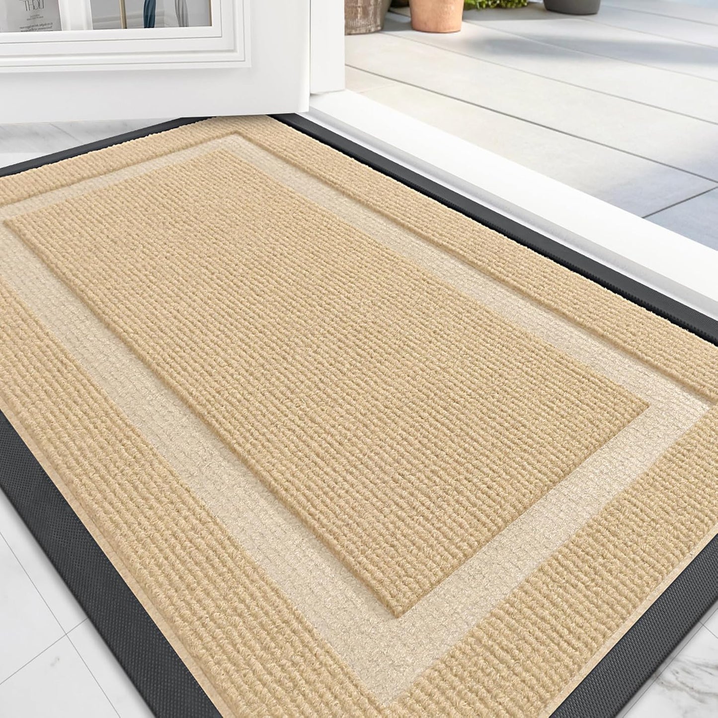 OLANLY Waterproof All-Season Doormat for Indoor Outdoor Use