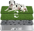 Stainless Steel Dog Grass Pad with Tray 28in x 20in - Indoor Potty