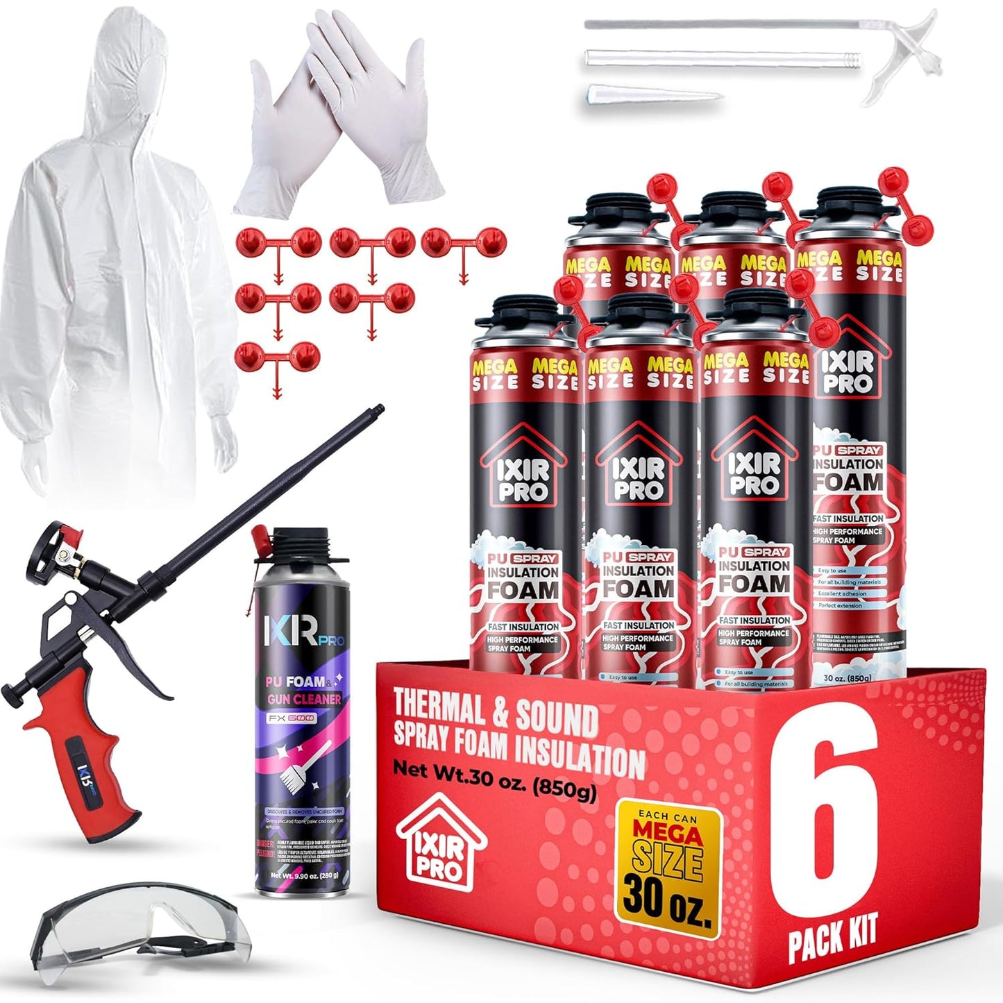 Spray Foam Insulation Kit by ixirpro for Ultimate Coverage