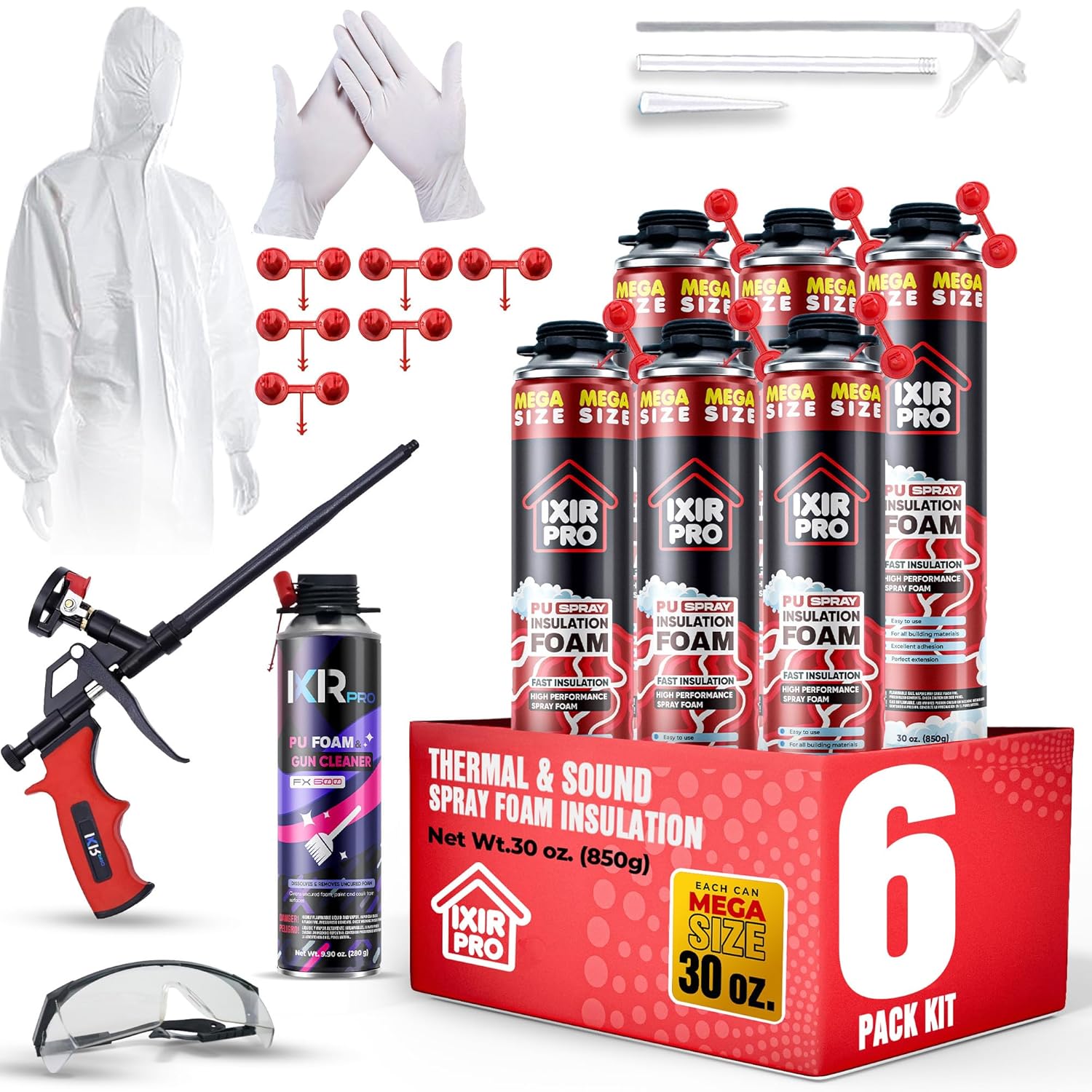 Spray Foam Insulation Kit by ixirpro for Ultimate Coverage