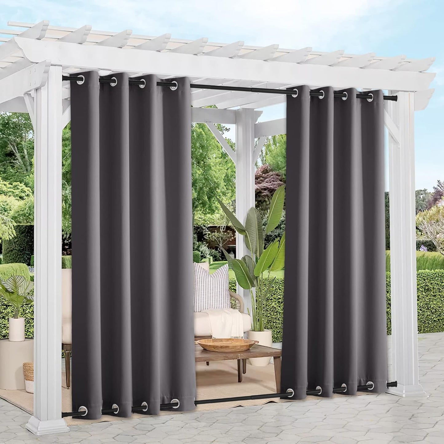 NICETOWN Outdoor Curtains for Privacy and Sunblock Protection