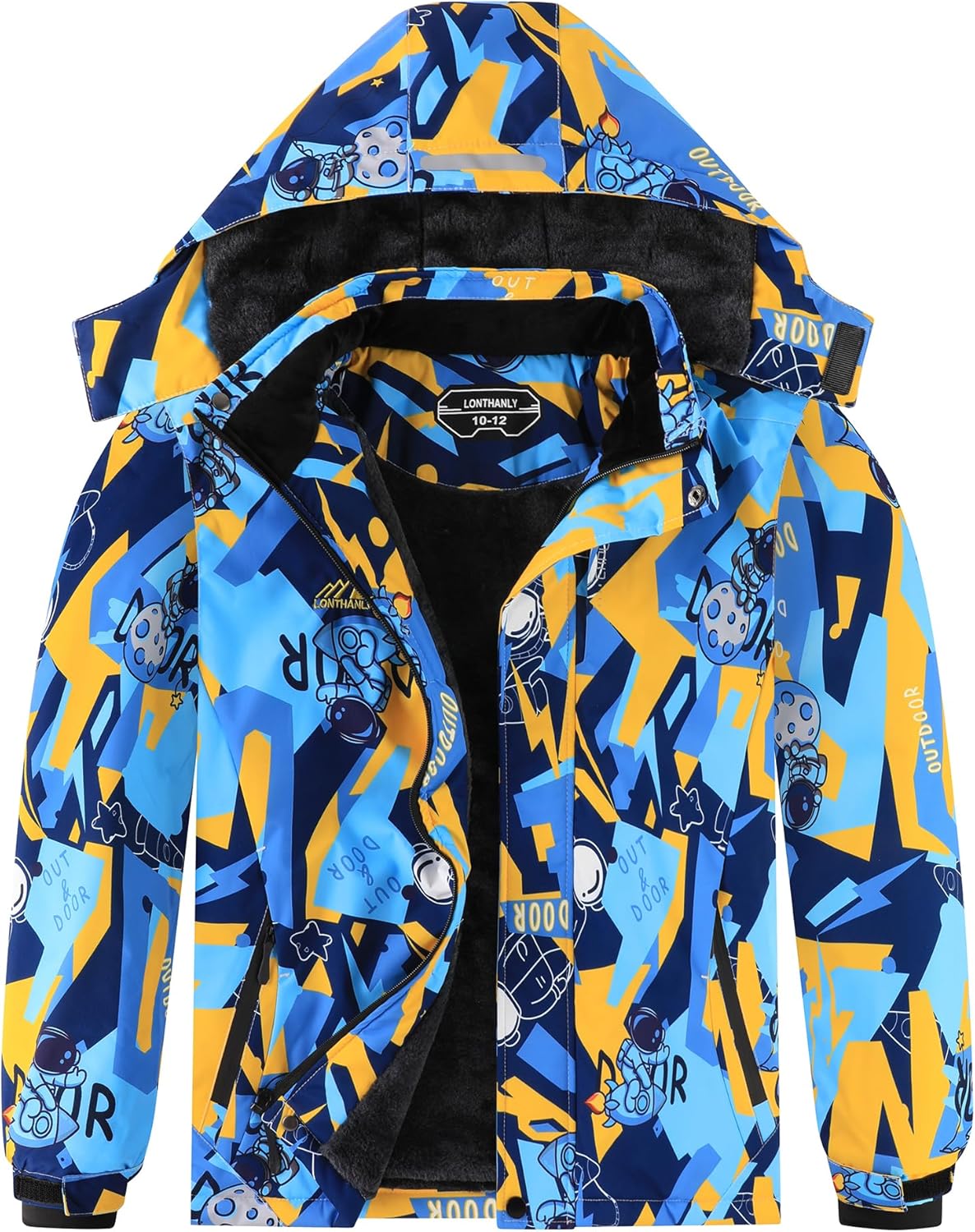 Boy's Waterproof Ski Jacket for Winter Snow Sports Activities