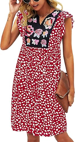 KIRUNDO Women's 2023 Summer Leopard Mini Dress for Style