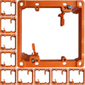 Low Voltage Mounting Bracket 2 Gang 10 Pack - Flush Wall Plate
