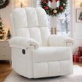 Recliner Chair Swivel Rocker for Adults - Compact Chenille Comfort