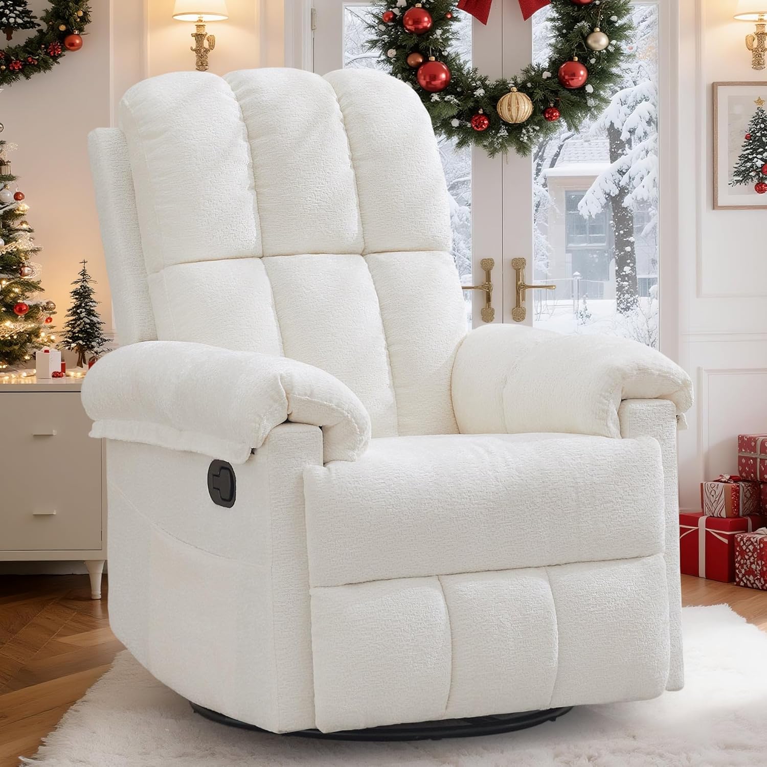 Recliner Chair for Small Spaces - Swivel Rocker Comfort