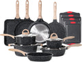 JEETEE 36Pc Pots and Pans Set Non Stick Cookware - Healthy Non-Toxic