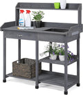 Potting Bench Table for Garden Workstation - Solid Fir Potting Bench