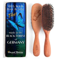100% Wild Boar Bristle Hairbrush for Fine or Thinning Hair - Natural