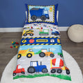 Baby Boom Construction Area 4-Piece Toddler Bedding Set - Trucks Fun