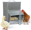 Rural365 25lb Galvanized Chicken Feeder - Weatherproof Coop Dispenser