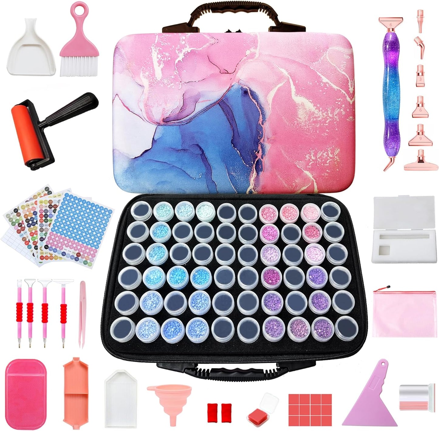 Muzagroo Art Diamond Painting Storage Case for 60 Slots