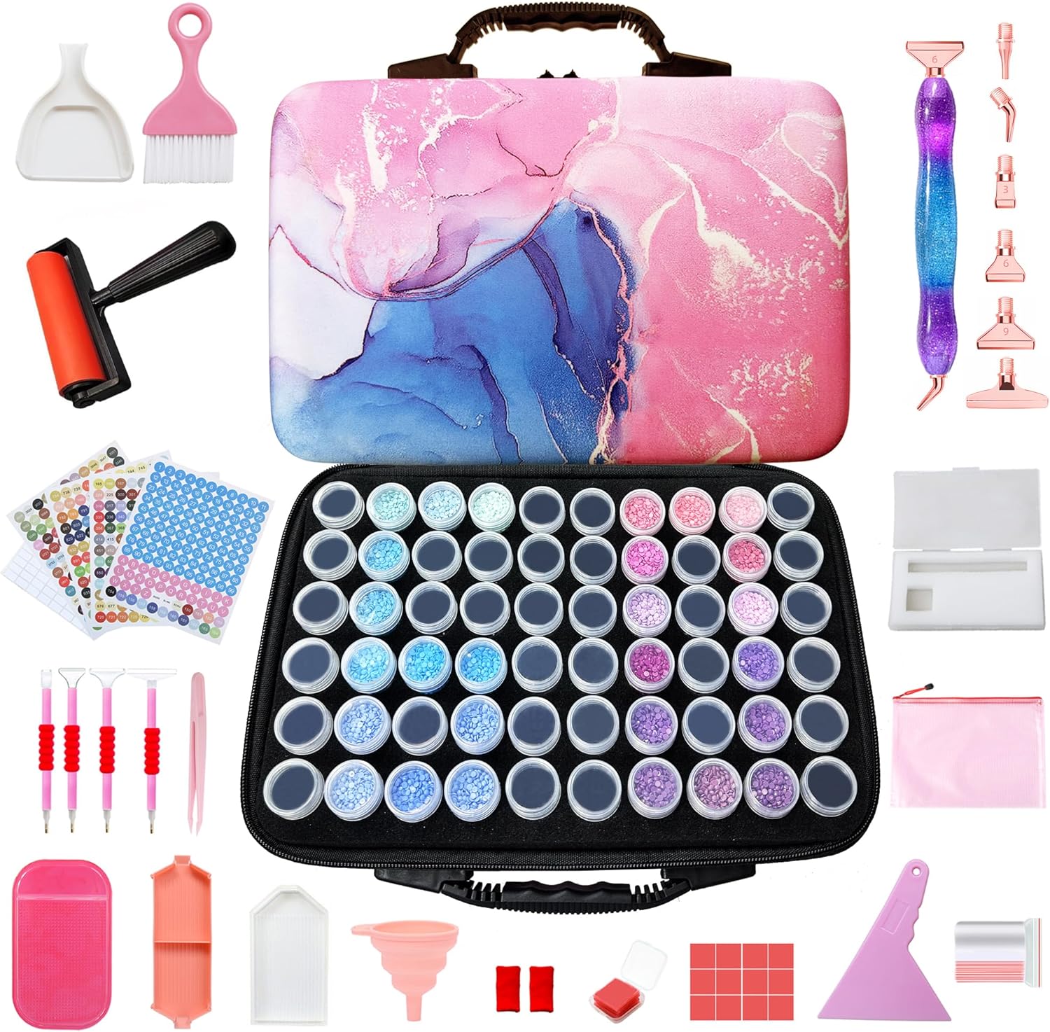 Muzagroo Art Diamond Painting Storage Case for 60 Slots
