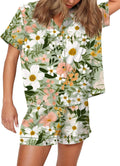SHESHOW Funny Graphic Pajamas for Women Set - Satin Short Sleeve