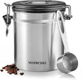 Mixpresso 16 Oz Stainless Steel Airtight Coffee Canister