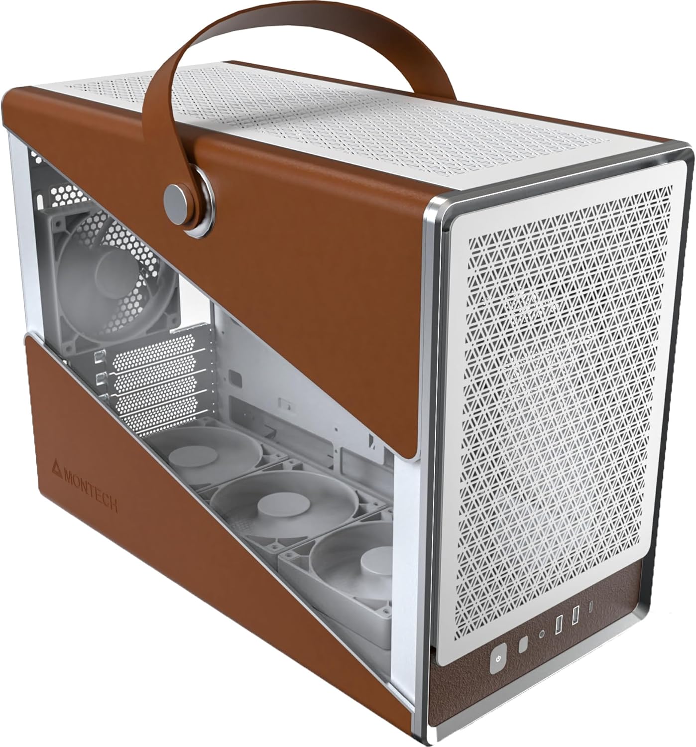MONTECH Heritage PRO mATX Compact Leather Gaming Chassis