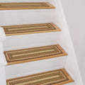 Gingerbread Jute Braided Stair Treads - Durable Country Stair Rugs