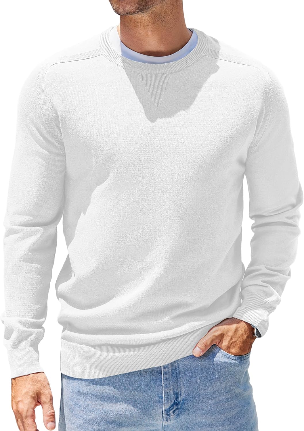 COOFANDY Mens Lightweight Crewneck Pullover Sweater for All Occasions