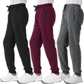 3 Pack Boys Fleece Sweatpants Athletic Soft Jogger Pants - No Pilling
