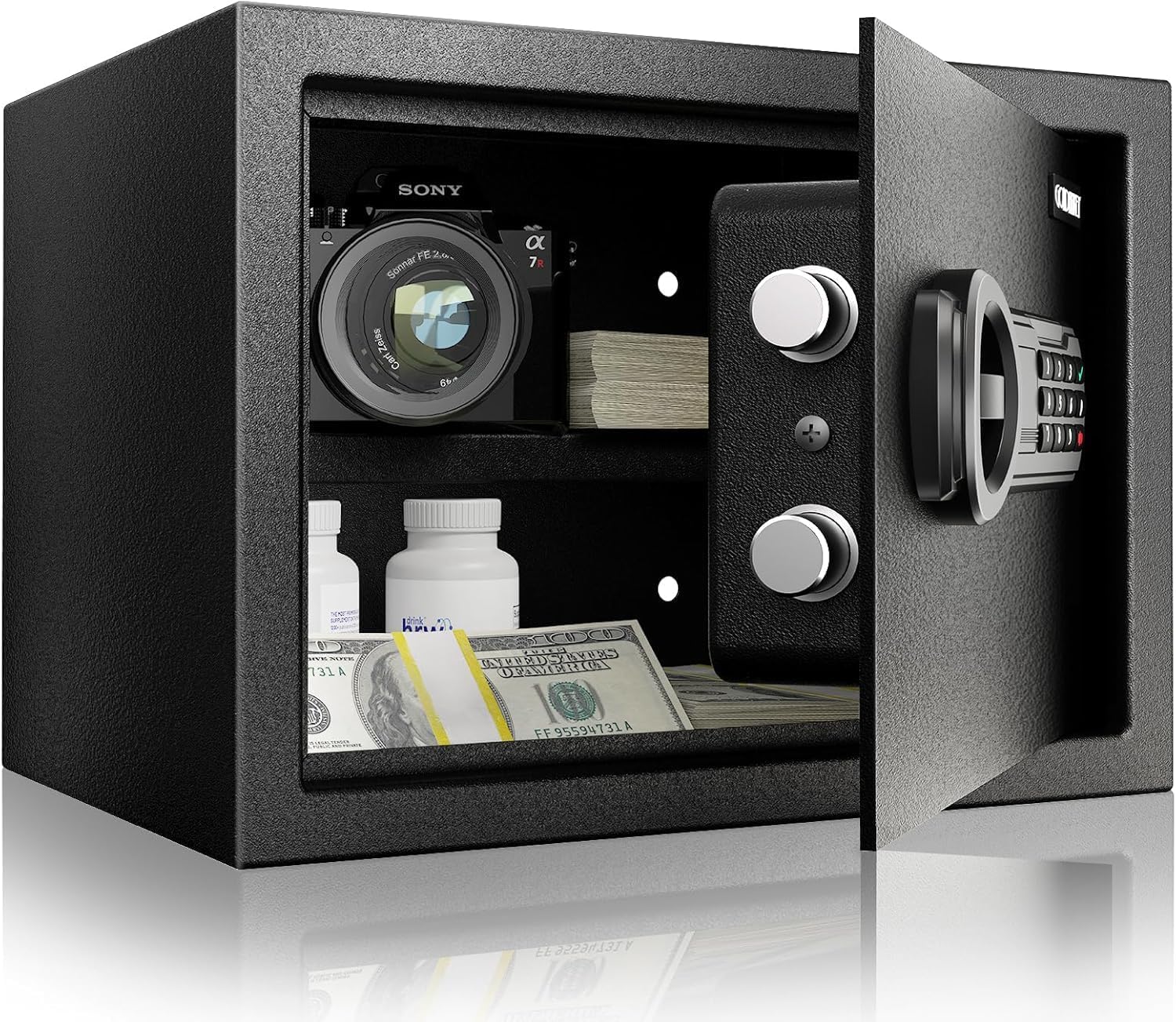 Goldenkey 1.2 Cu.Ft Modern Home Safe with Digital Keypad