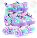 Mermaid Roller Skates for Girls with Adjustable Light Up Wheels
