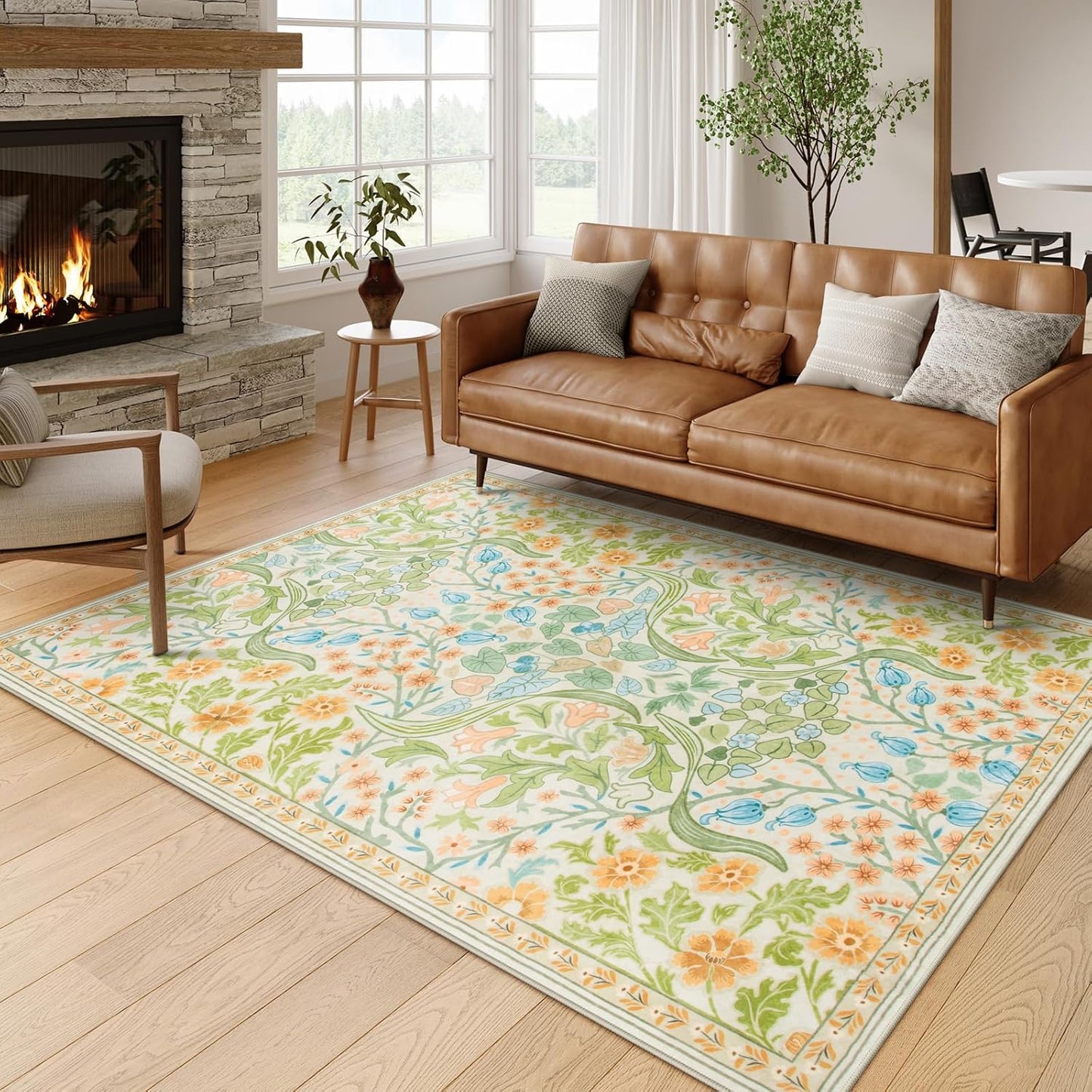 Moynesa Floral 5x7 Area Rugs for Stylish Home Decor
