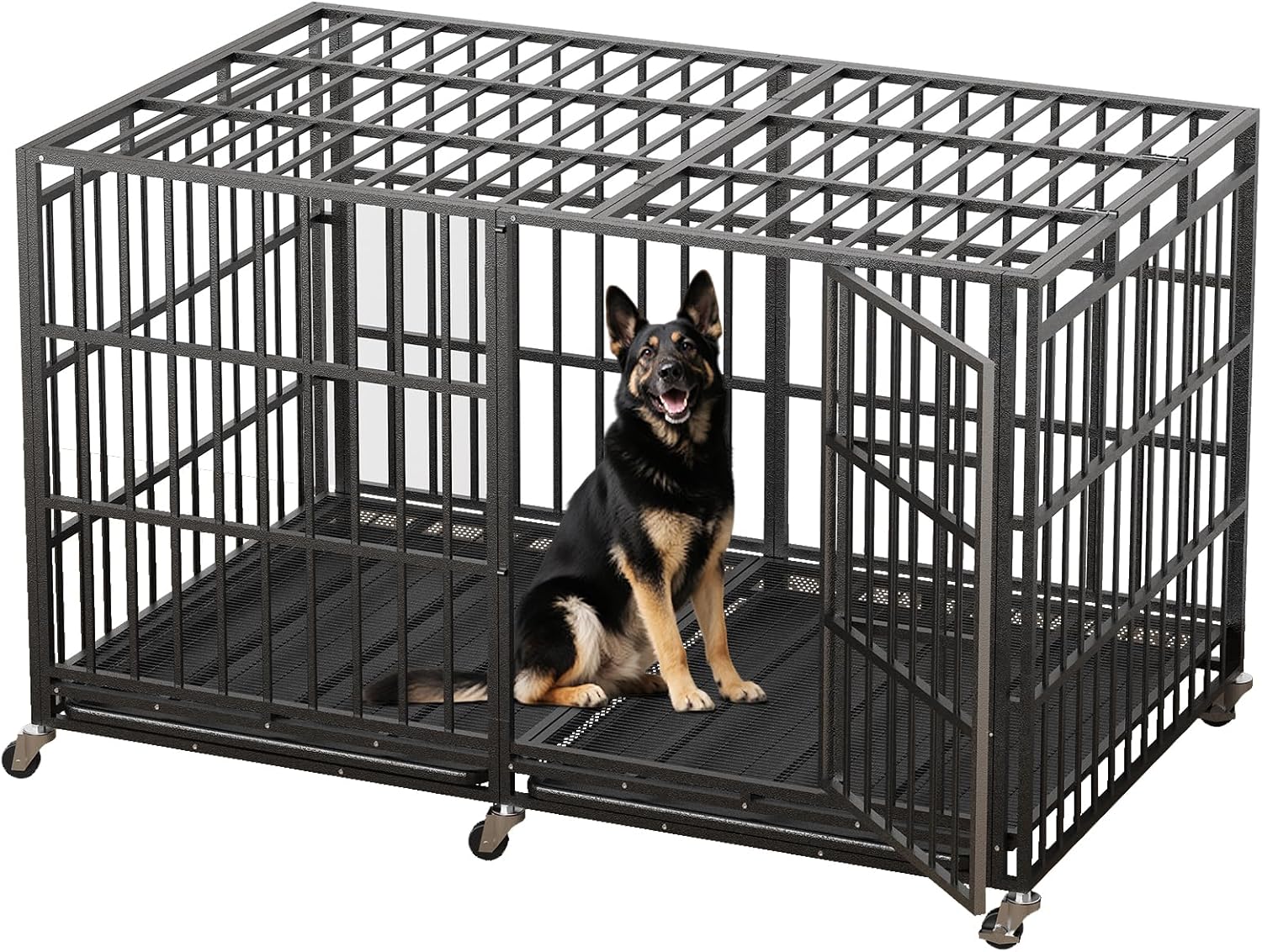 78 Inch Heavy Duty Indestructible Dog Crate for Large Dogs