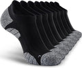Men's No Show Compression Athletic Socks Cushioned for Running Shoes
