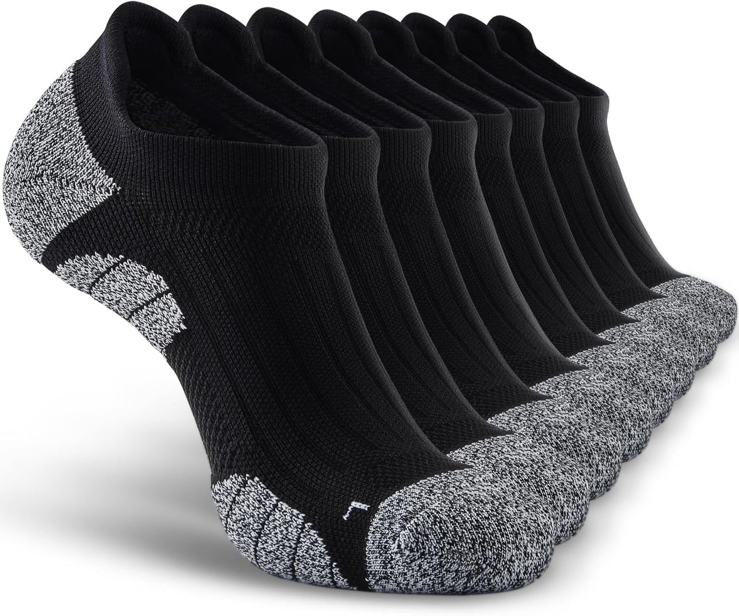 Men's No Show Compression Athletic Socks for Running Hiking
