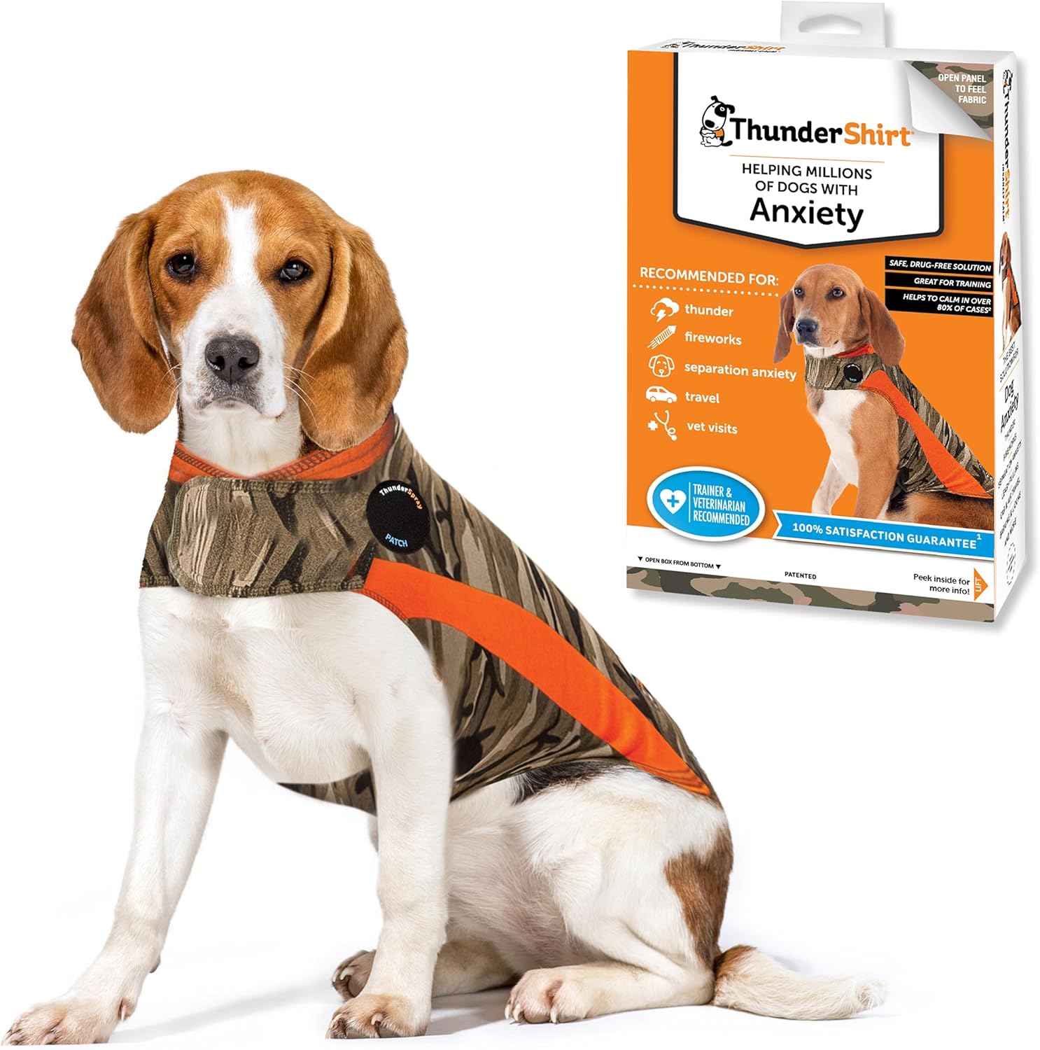 ThunderShirt for Dogs - Medium Camo Polo Anxiety Vest