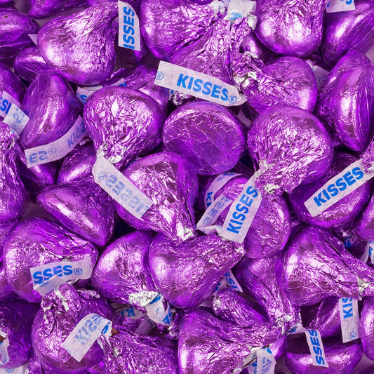 Purple Candy Kisses Milk Chocolate 90ct - Sweet Treats for All