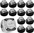 12 Pack Fantasy Football Championship Ring Size 11 - Trophy Set
