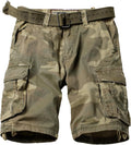 Men's Camo Cargo Shorts Cotton Relaxed Fit with Multi-Pockets